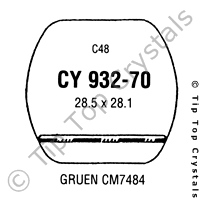 GS CY932-70 Watch Crystal