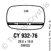 GS CY932-76 Watch Crystal