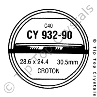 GS CY932-90 Watch Crystal