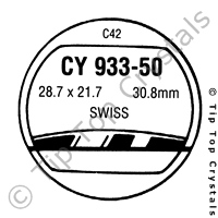 GS CY933-50 Watch Crystal