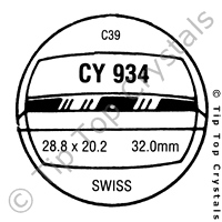 GS CY934 Watch Crystal