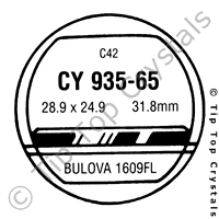 GS CY935-65 Watch Crystal