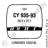 GS CY935-93 Watch Crystal