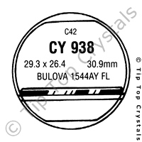 GS CY938 Watch Crystal