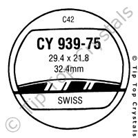 GS CY939-75 Watch Crystal