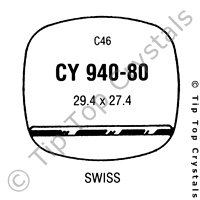 GS CY940-80 Watch Crystal