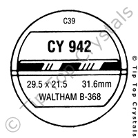 GS CY942 Watch Crystal