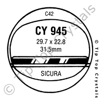 GS CY945 Watch Crystal