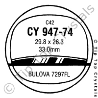 GS CY947-74 Watch Crystal