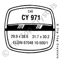 GS CY971 Watch Crystal