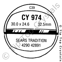 GS CY974 Watch Crystal