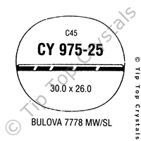 GS CY975-25 Watch Crystal