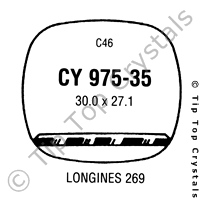 GS CY975-35 Watch Crystal