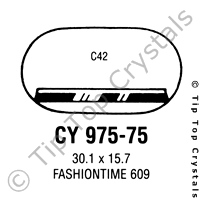 GS CY975-75 Watch Crystal
