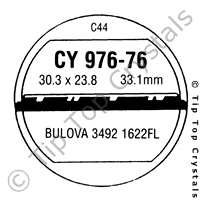 GS CY976-76 Watch Crystal