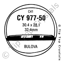 GS CY977-50 Watch Crystal