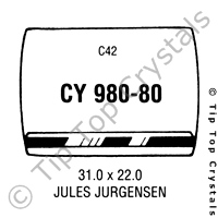 GS CY980-80 Watch Crystal