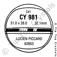 GS CY981 Watch Crystal