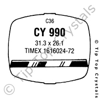 GS CY990 Watch Crystal