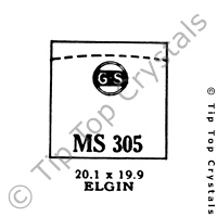 GS MS305 Watch Crystal