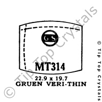 GS MT314 Watch Crystal