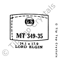GS MT349-35 Watch Crystal