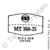 GS MT360-25 Watch Crystal