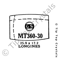 GS MT360-30 Watch Crystal