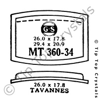 GS MT360-34 Watch Crystal