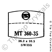 GS MT360-35 Watch Crystal