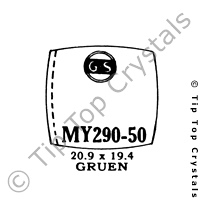 GS MY290-50 Watch Crystal