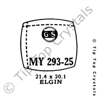 GS MY293-25 Watch Crystal