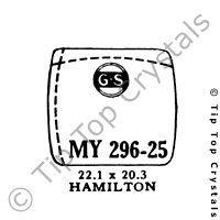 GS MY296-25 Watch Crystal