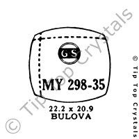 GS MY298-35 Watch Crystal