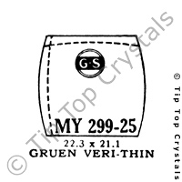 GS MY299-25 Watch Crystal