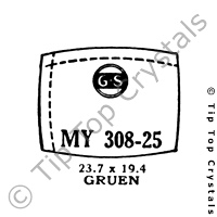 GS MY308-25 Watch Crystal