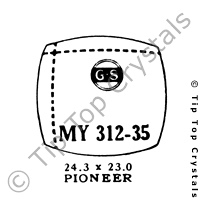 GS MY312-35 Watch Crystal