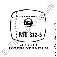 GS MY312-5 Watch Crystal