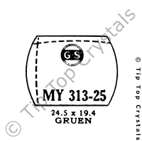 GS MY313-25 Watch Crystal