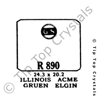 GS R890 Watch Crystal