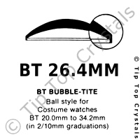 GS BT 26.4mm Watch Crystal