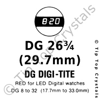 GS DG26-3/4 Watch Crystal