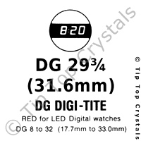 GS DG29-3/4 Watch Crystal