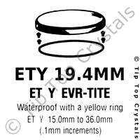 GS ETY 19.4mm Watch Crystal