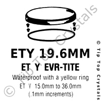 GS ETY 19.6mm Watch Crystal