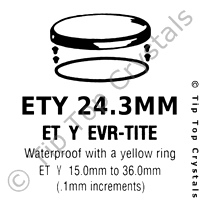 GS ETY 24.3mm Watch Crystal