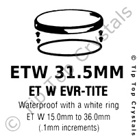 GS ETW 31.5mm Watch Crystal