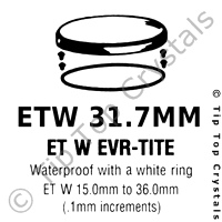 GS ETW 31.7mm Watch Crystal