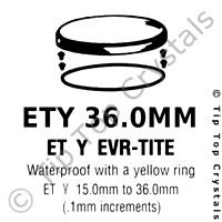 GS ETY 36.0mm Watch Crystal