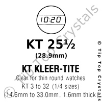 GS KT 25-1/2 Watch Crystal